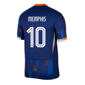 Paesi Bassi Memphis Depay #10 Maglia Gara Trasferta Repliche Europei 2024